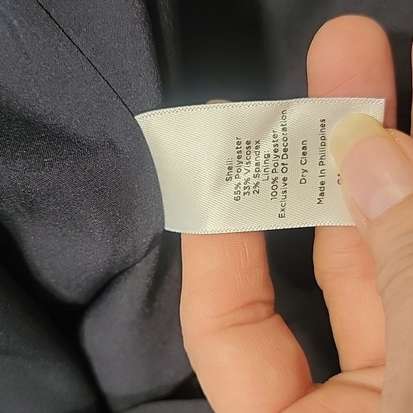 Talbots Size 4 Gray & Navy Blue Houndstooth Tweed Sheath Dress, Never Worn - Picture 15 of 16